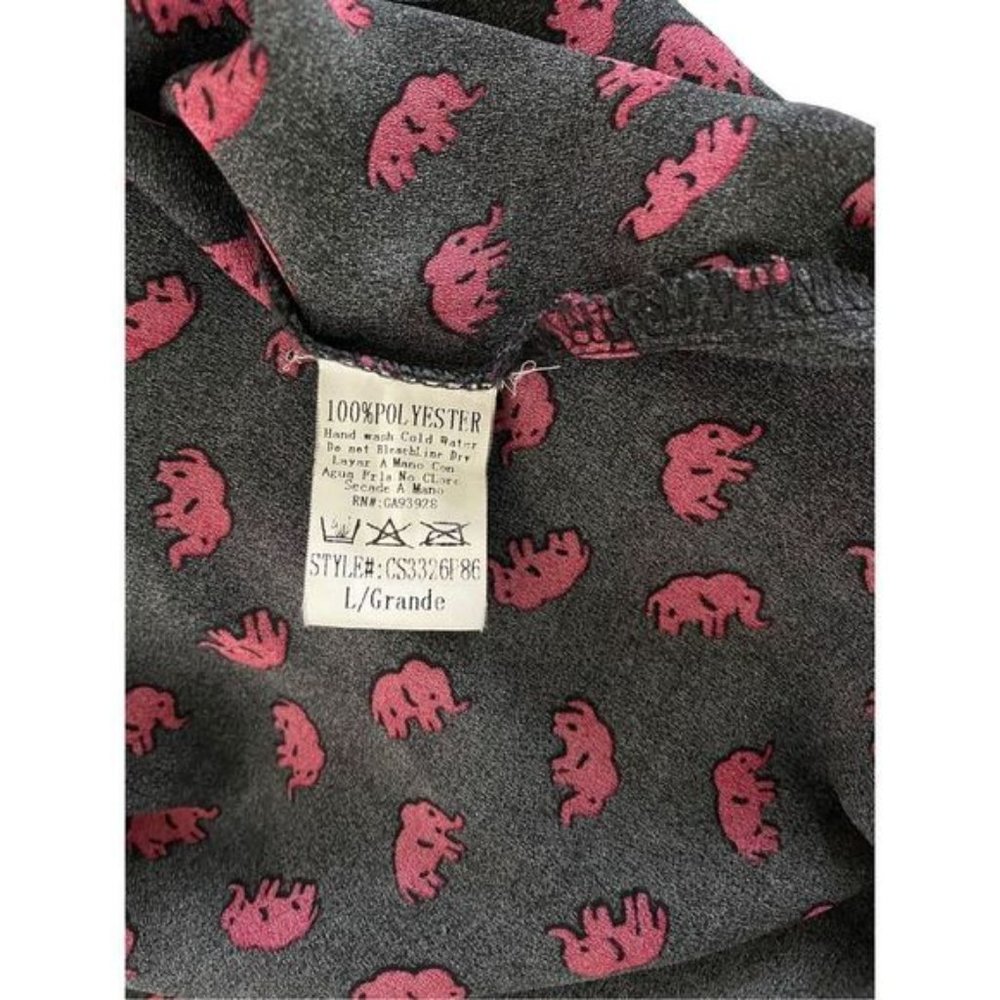 Cals elephant print blouse (#455) - Picture 4 of 9